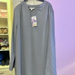 Grey knee length dress. Light weight material